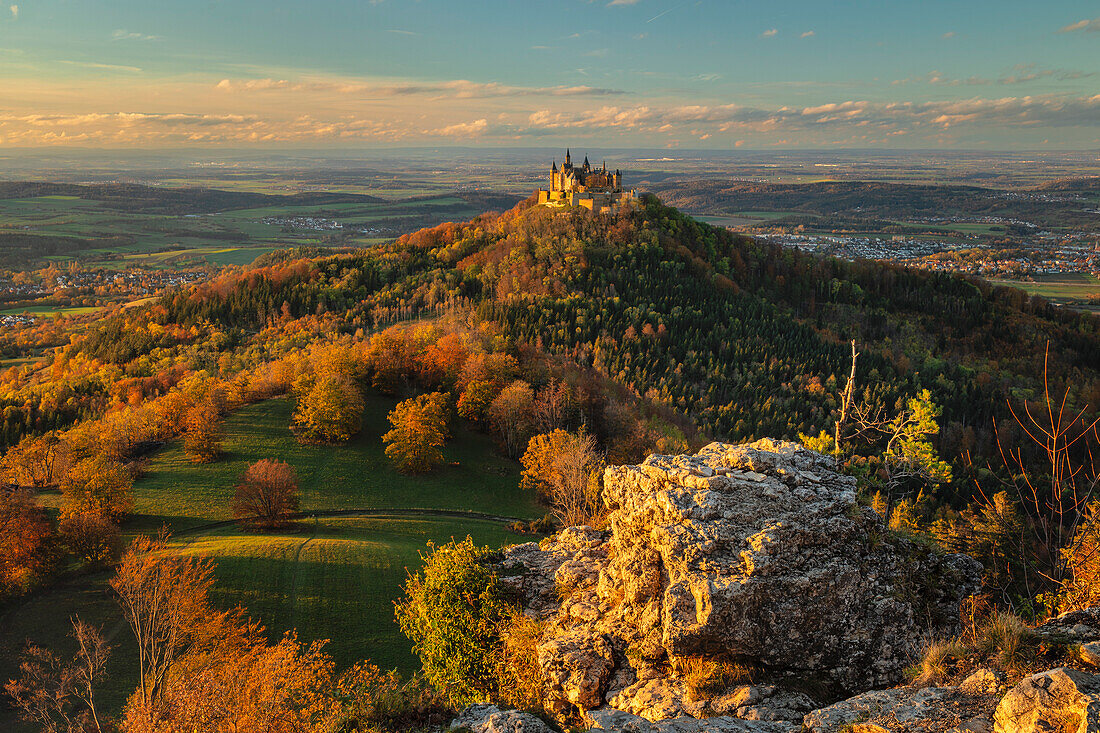 Burg Hohenzollern Castle, Swabian Jura, Baden-Wurttemberg, Germany, Europe