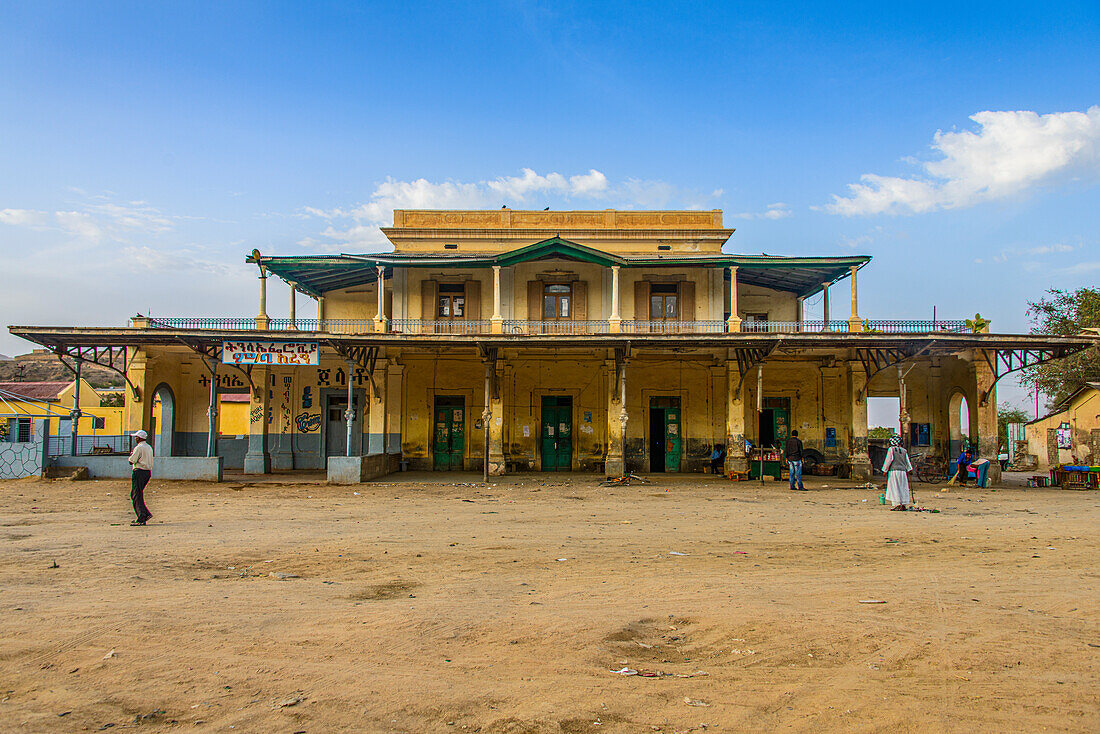 Ehemalige Kolonialbahnstation, Keren, Eritrea, Afrika