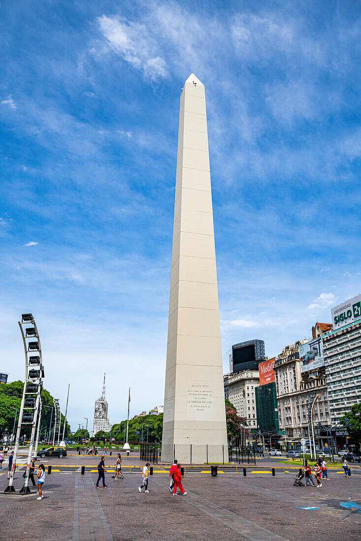 Obelisk in the Center of Buenos Aires, Argentina, South America