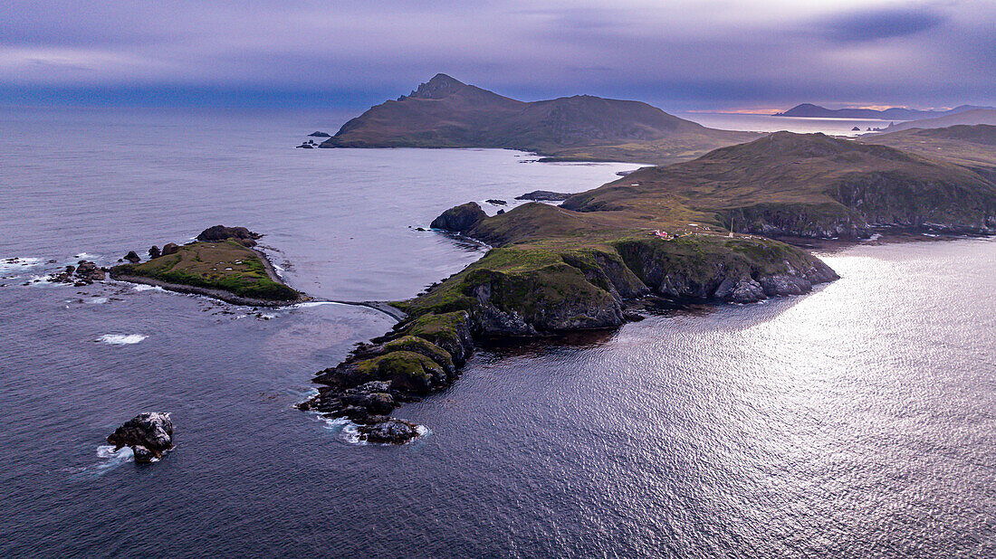 Aerial of Cape Horn, southern most point in South America, Hornos island, Tierra del Fuego, Chile, South America