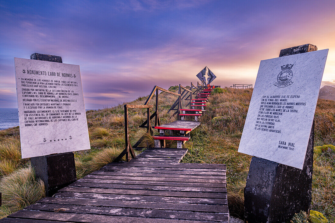 Denkmal von Kap Hoorn, südlichster Punkt Südamerikas, Insel Hornos, Feuerland, Chile, Südamerika