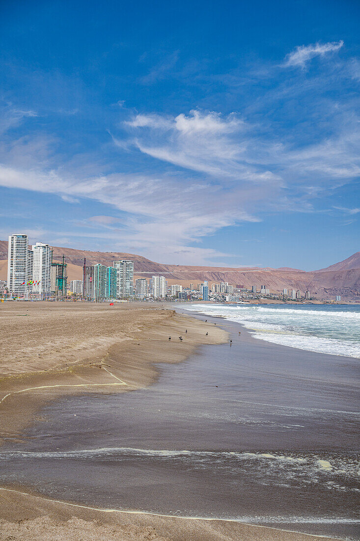 Strand von Iquique, Atacamawüste, Chile, Südamerika