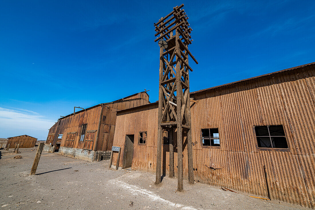 Santa Laura Salpeter mine, UNESCO World Heritage Site, Atacama desert, Chile, South America