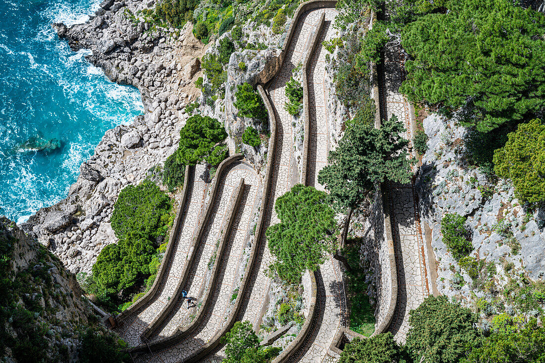 Via Krupp, Island of Capri, Gulf of Naples, Campania, Italy, Europe