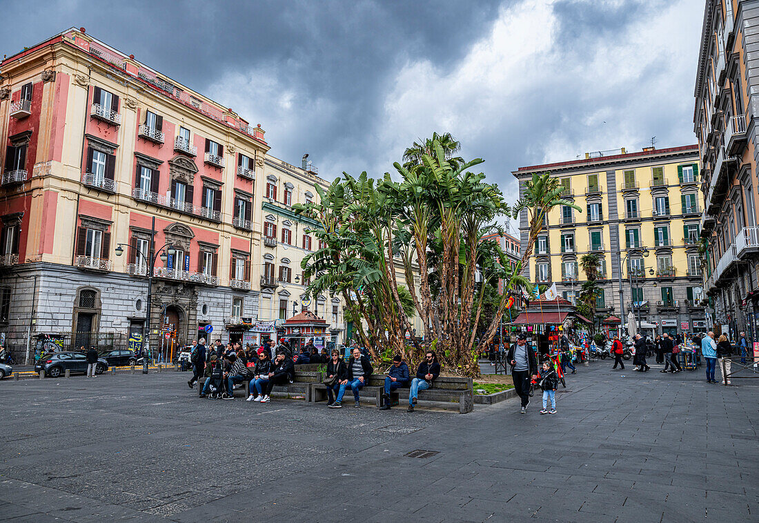 Dante-Platz, Das historische Zentrum von Neapel (Napoli), UNESCO-Welterbestätte, Kampanien, Italien, Europa