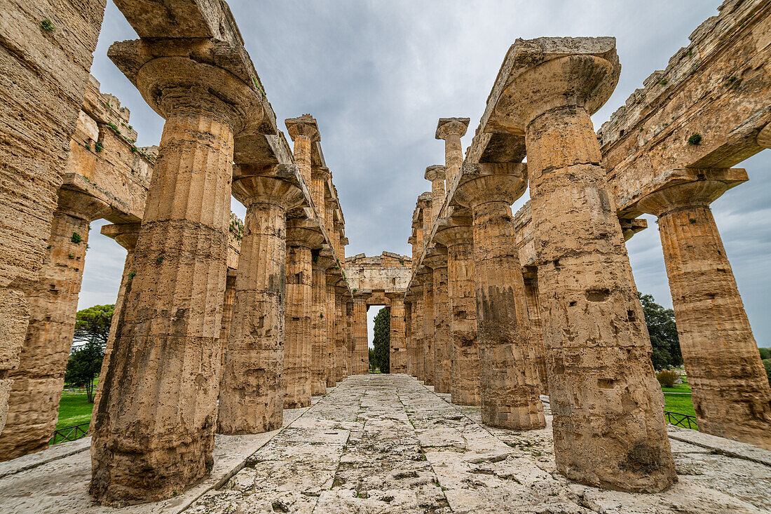 The Greek temples of Paestum, UNESCO World Heritage Site, Campania, Italy, Europe