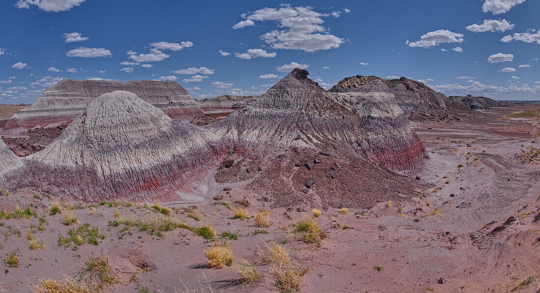 Die Little Teepees auf der Nordseite der Haystack Mesa im Petrified Forest National Park, Arizona, Vereinigte Staaten von Amerika, Nordamerika