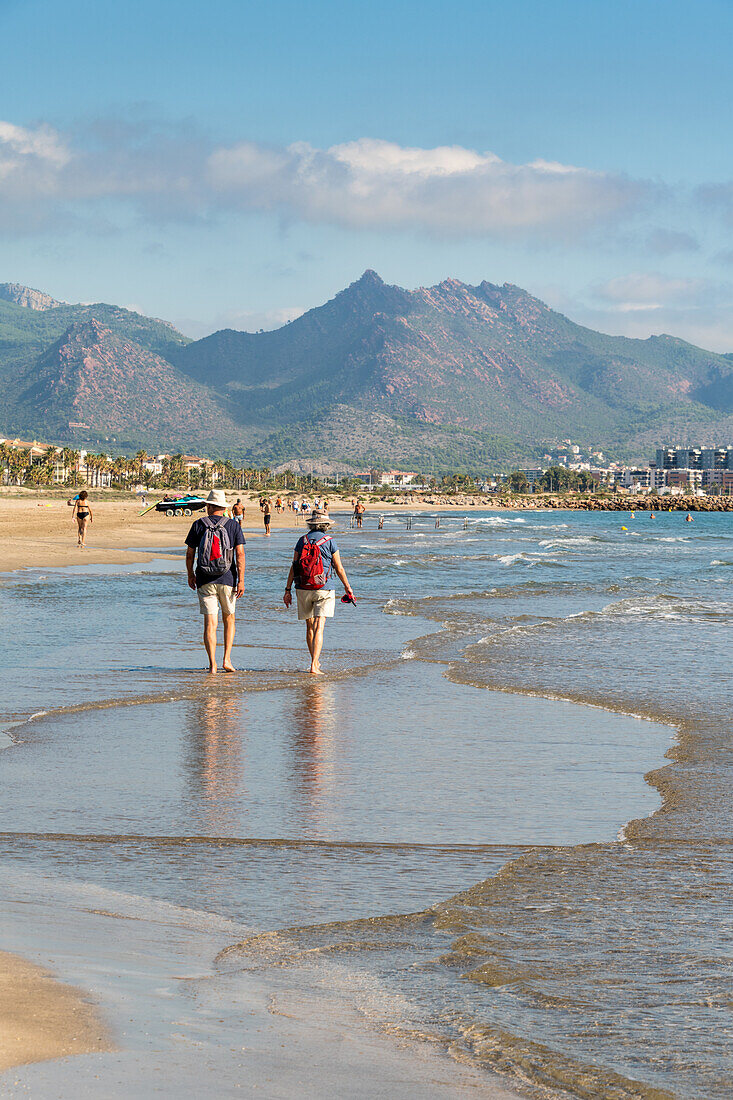 Heliopolis Strand in Benicasim, Castellon, Valencianische Gemeinschaft, Spanien, Europa