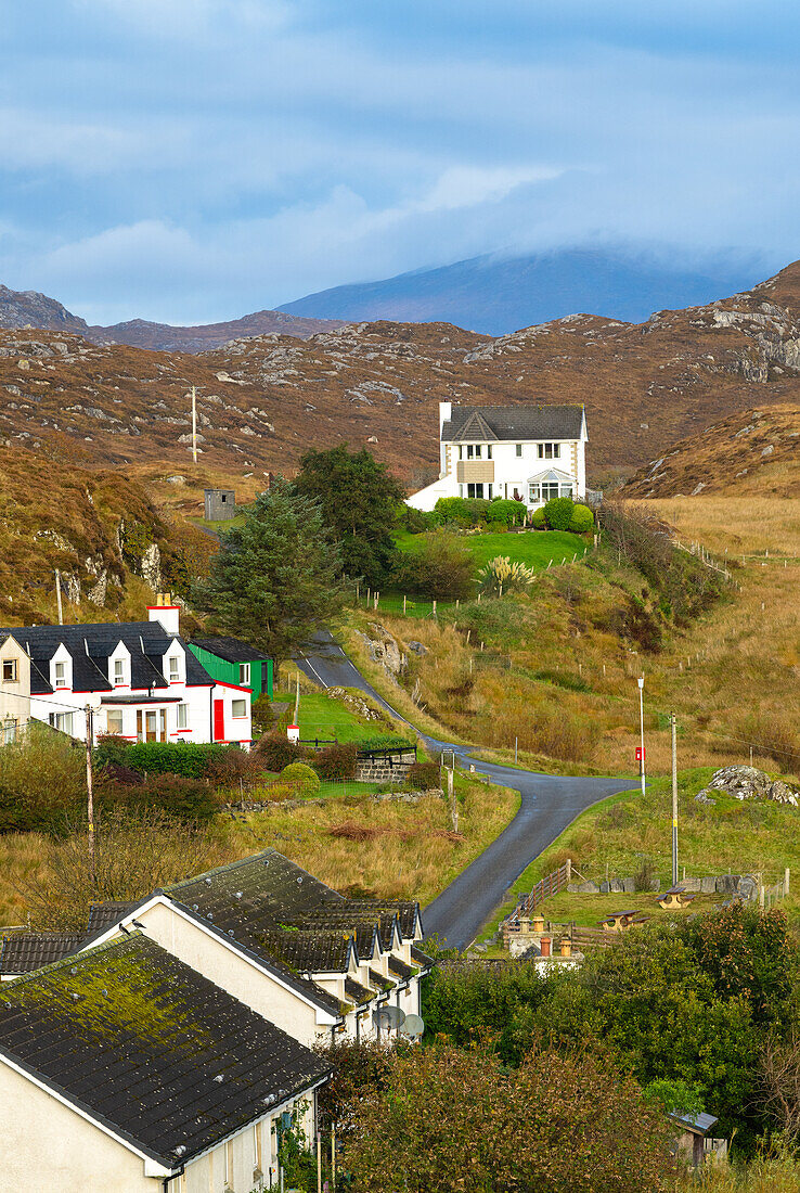 Golden Road around Isle of Harris, Outer Hebrides, Scotland, United Kingdom, Europe