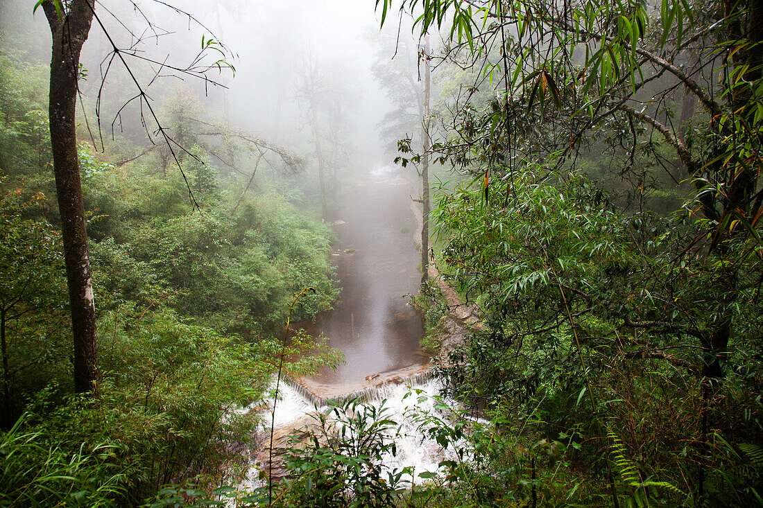 Tinh Yeu (Liebeswasserfall) im Dschungel bei Sa Pa (Sapa), Provinz Lao Cai, Vietnam, Indochina, Südostasien, Asien