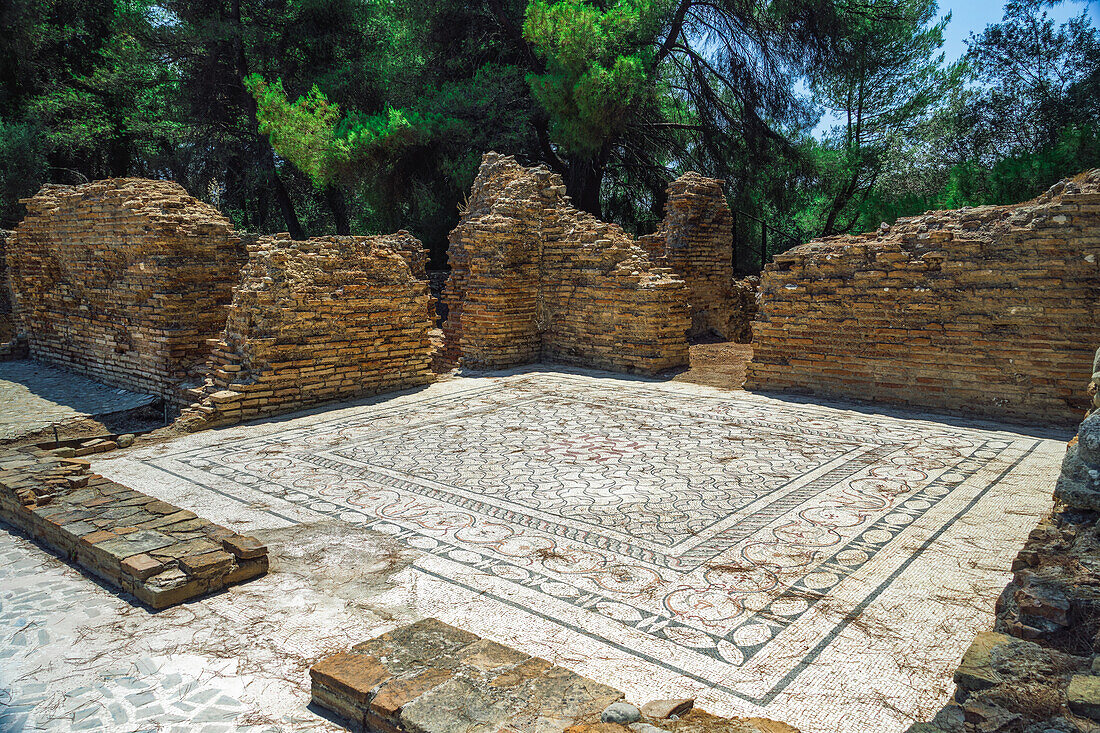 Ancient ruins of the Archaeological Site of Olympia, UNESCO World Heritage Site, Peloponnese, Greece, Europe