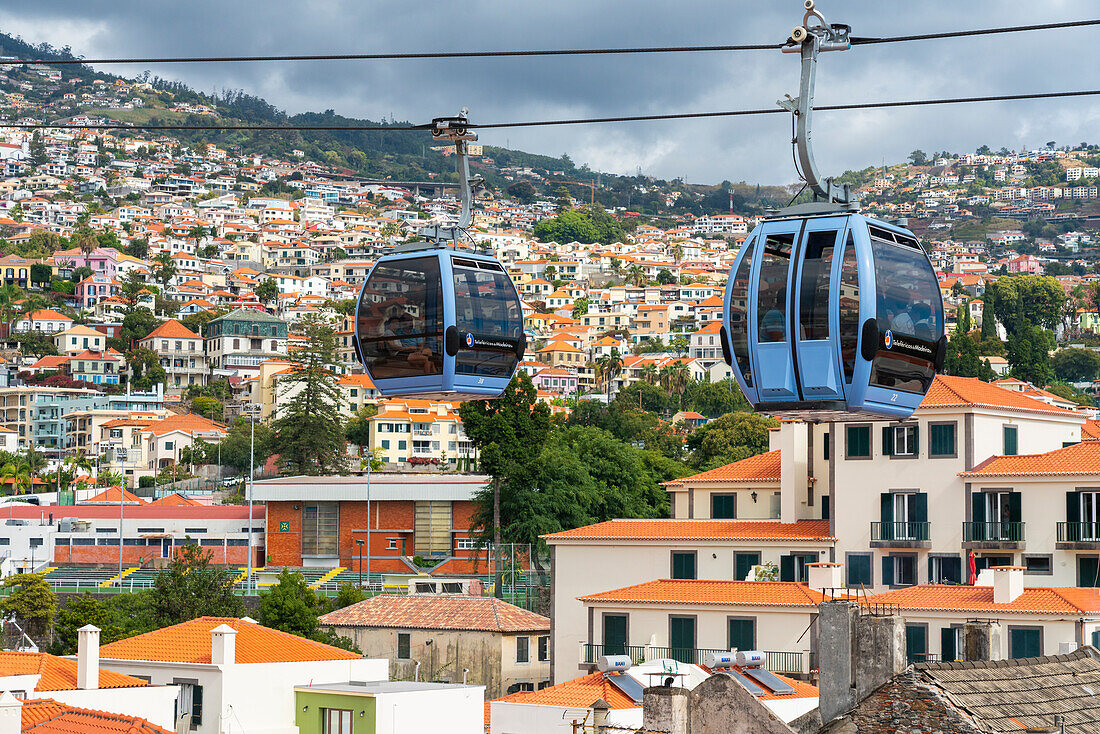 Seilbahn über Funchal, Teleferico do Funchal, Funchal, Madeira, Portugal, Atlantik, Europa