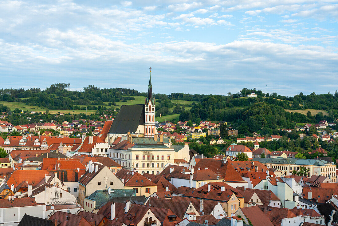 St.-Veits-Kirche in Cesky Krumlov, UNESCO-Welterbe, Südböhmische Region, Tschechische Republik (Tschechien), Europa