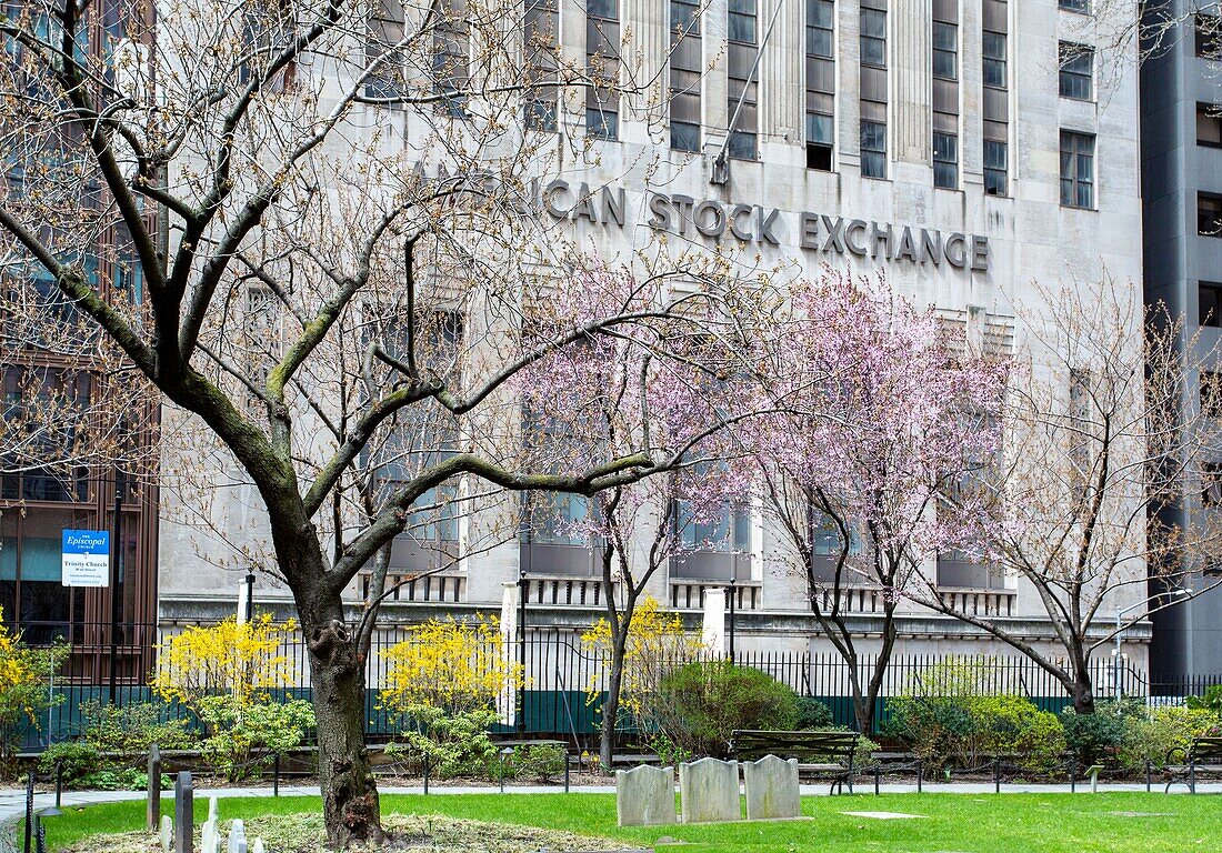 The American Stock Exchange Building, built in 1921, on Greenwich Street, Manhattan, New York City, United States of America, North America