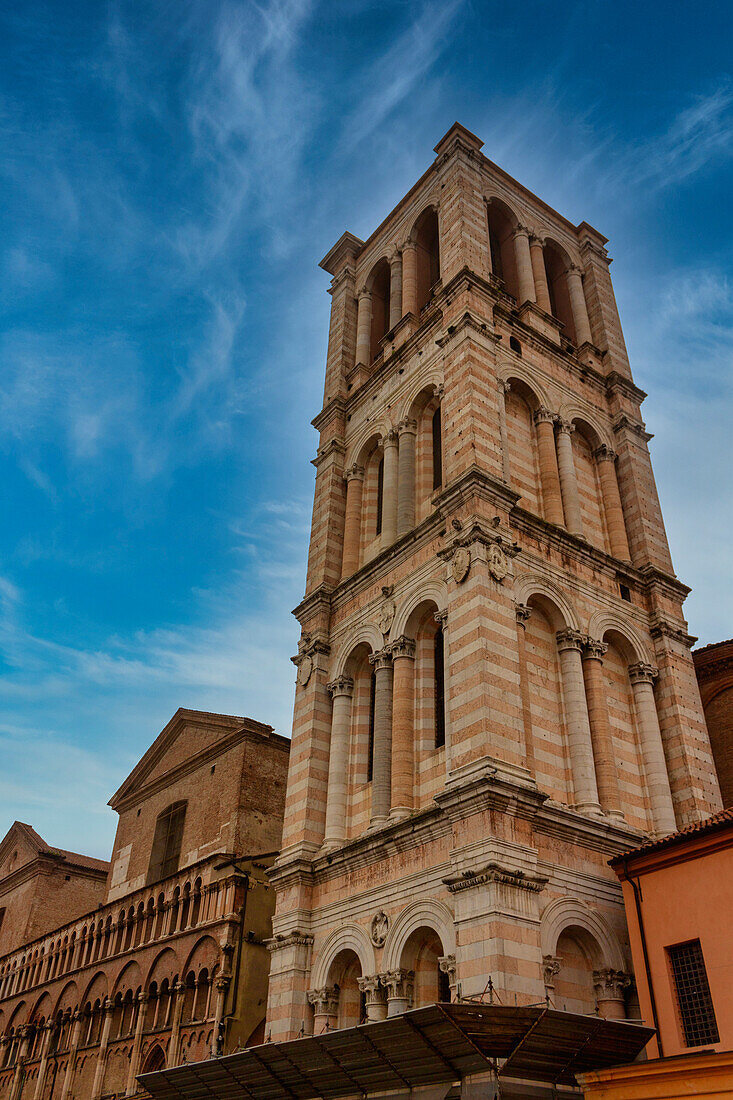 Glockenturm, Kathedrale von San Giorgio, Ferrara, Emilia Romagna, Italien, Europa