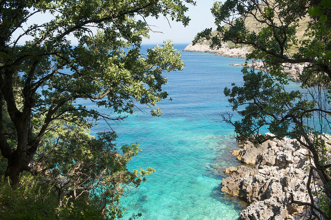 Bucht von Brisana, Halbinsel von Karaburun, im Meerespark Karaburun-Sazan, Vlore-Bucht, Albanien, Europa