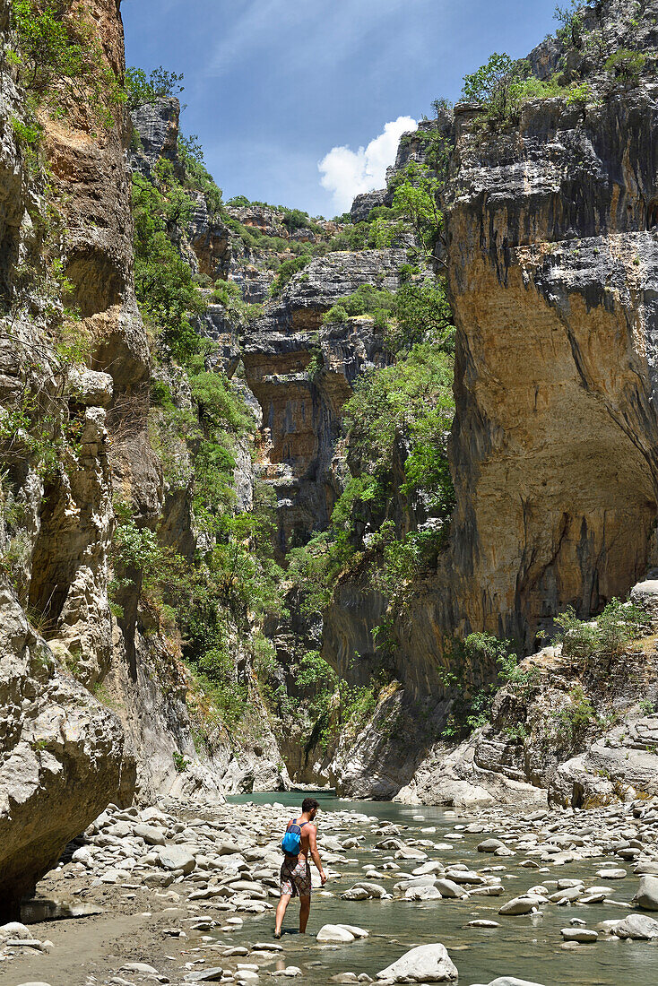 Langarice-Schlucht, Fluss Vjosa (Vjose), Albanien, Europa