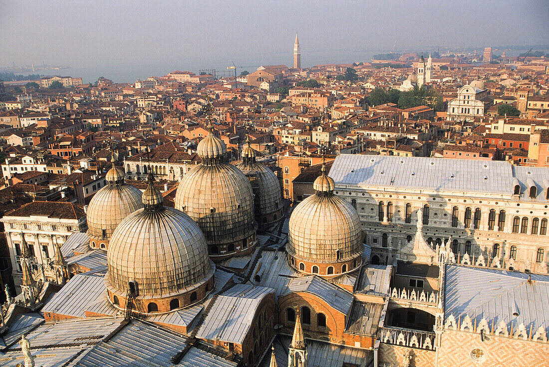 Domes of Saint Mark's Basilica, Venice, UNESCO World Heritage Site, Veneto region, Italy, Europe