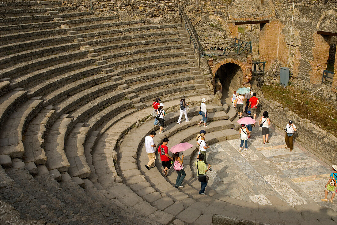 Small Theatre (Odeon), archaeological site of Pompeii, UNESCO World Heritage Site, province of Naples, Campania region, Italy, Europe