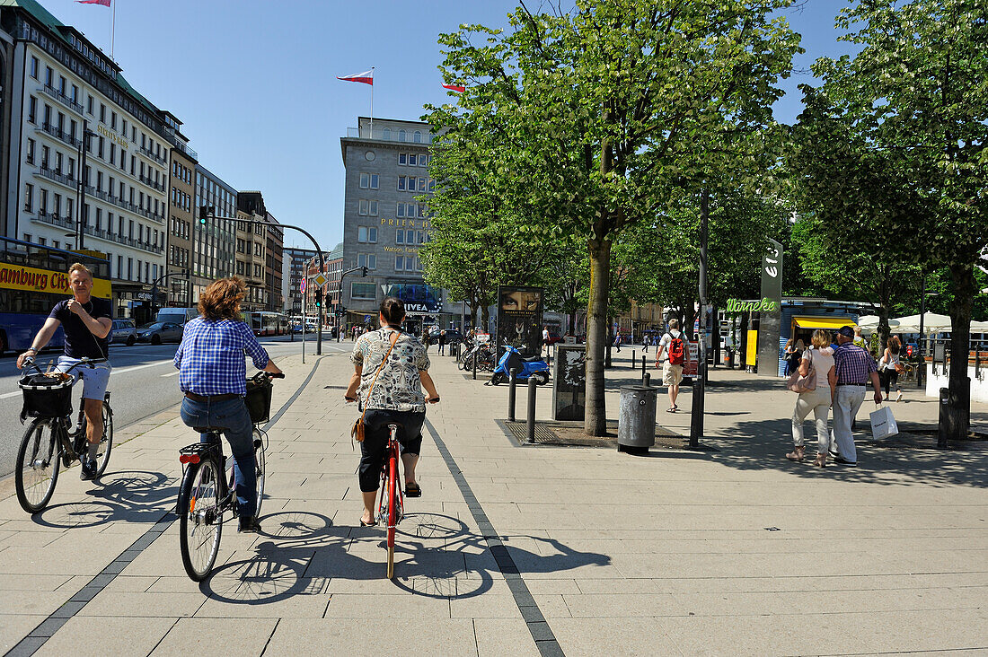 Fahrradspur, Hamburg, Deutschland, Europa