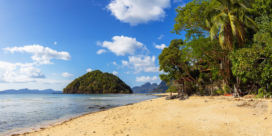 Las Cabanas Strand, El Nido, Bacuit Bay, Palawan, Philippinen, Südostasien, Asien