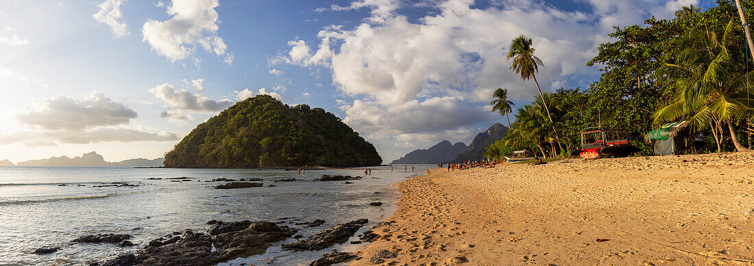 Las Cabanas Strand, El Nido, Bacuit Bay, Palawan, Philippinen, Südostasien, Asien