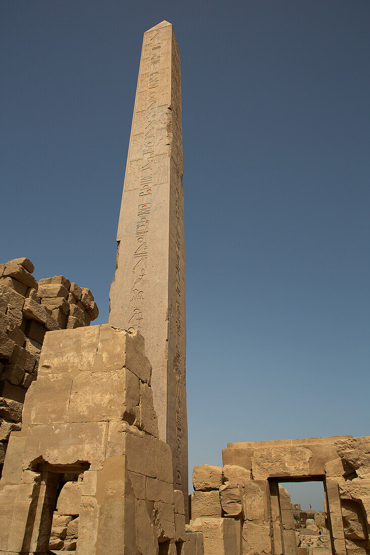 Obelisk des Thutmose I., Karnak-Tempelkomplex, UNESCO-Welterbe, Luxor, Ägypten, Nordafrika, Afrika