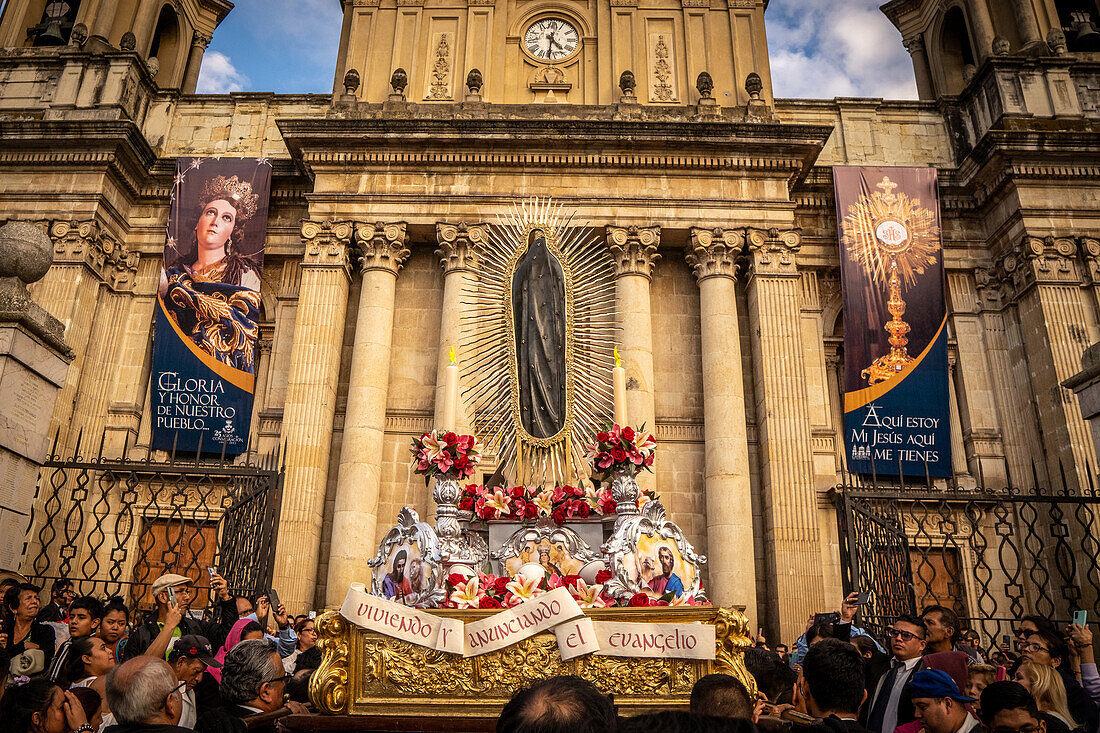 Dia de la Virgen de Guadalupe (Our Lady of Guadalupe) festival and parade in Guatemala City.