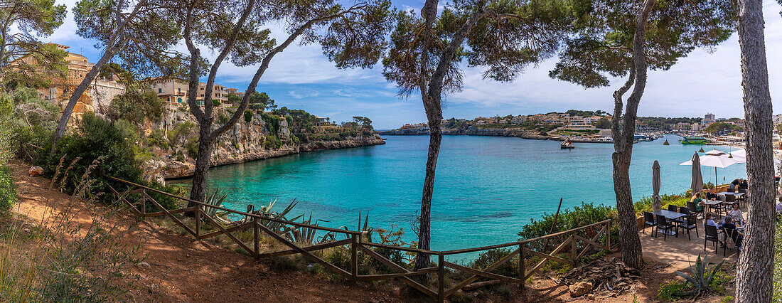 View of sea from Parc de Portocristo, Porto Cristo, Majorca, Balearic Islands, Spain, Mediterranean, Europe