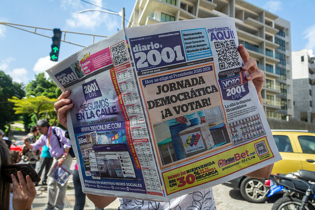 Presidential election day in Venezuela, where the current president Nicolas Maduro and opposition candidate Edmundo Gonzalez Urrutia