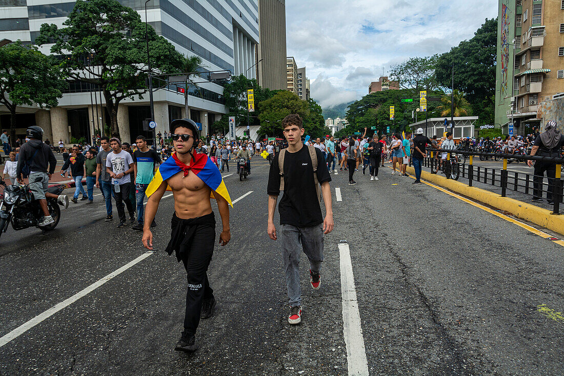 Protest of the people of Venezuela to the fraudulent presidential election where Nicolas Maduro was named winner, with 51% of the votes.