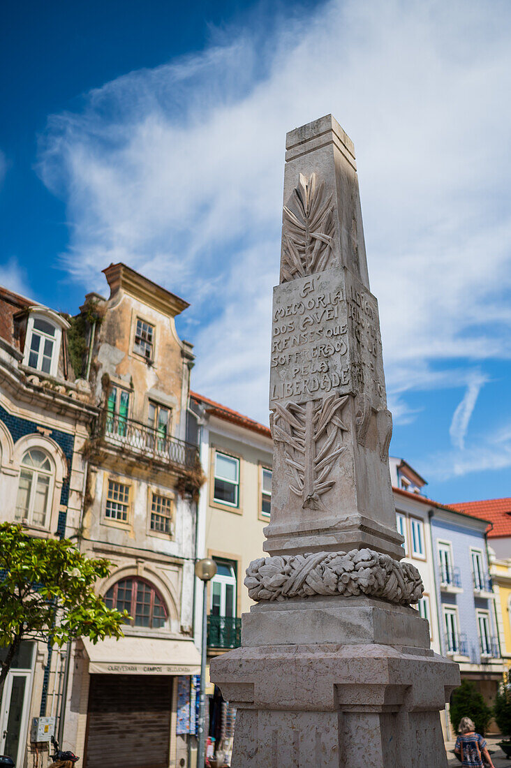 Da Liberdade Obelisk in Aveiro, Portugal