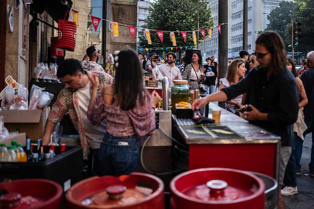 Festival of St John of Porto (Festa de São João do Porto ) during Midsummer, on the night of 23 June (Saint John's Eve), in the city of Porto, Portugal