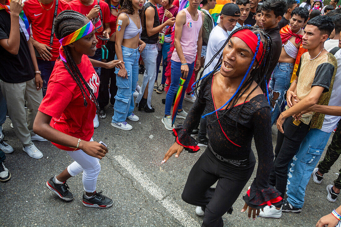 Pride parade in Caracas, Venezuela, with the presence of diplomats and the representative of the European Union in Venezuela. July, 7, 2024