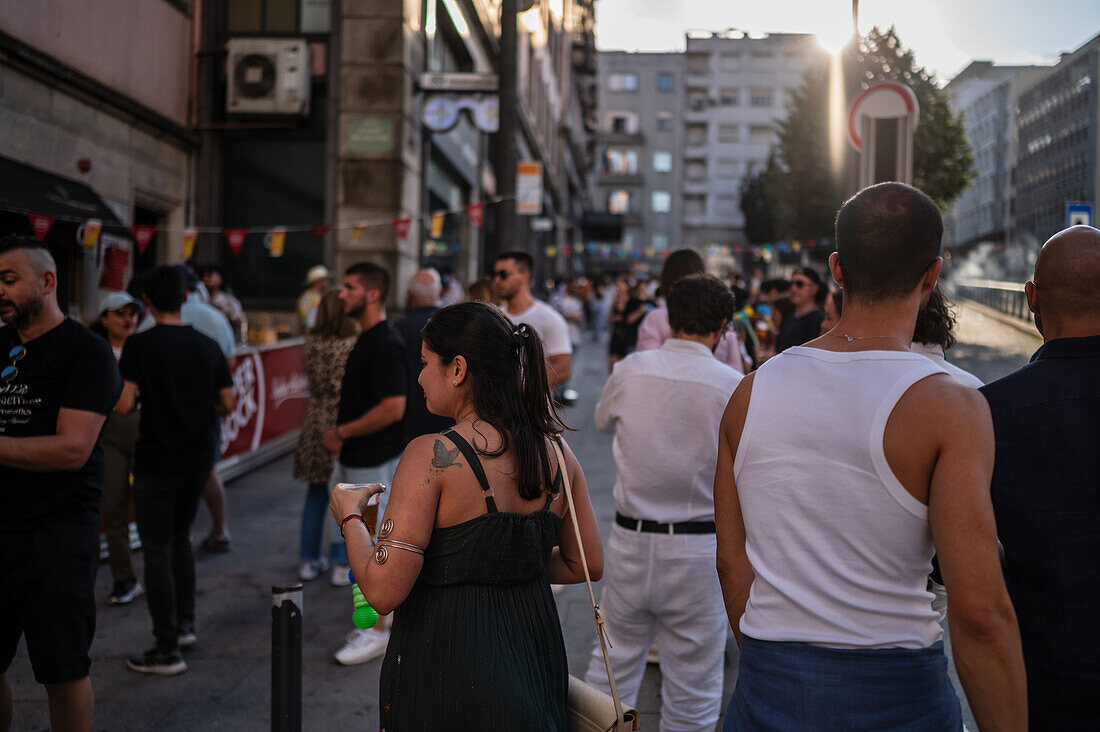 Festival of St John of Porto (Festa de São João do Porto ) during Midsummer, on the night of 23 June (Saint John's Eve), in the city of Porto, Portugal