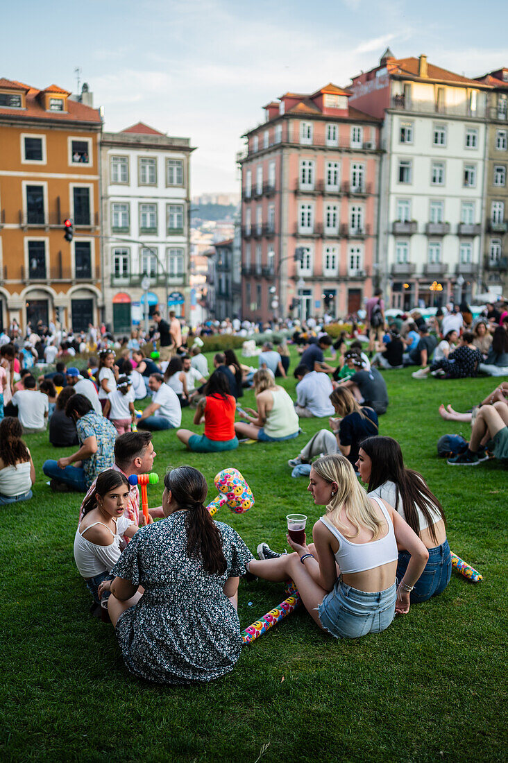 Festival of St John of Porto (Festa de São João do Porto ) during Midsummer, on the night of 23 June (Saint John's Eve), in the city of Porto, Portugal