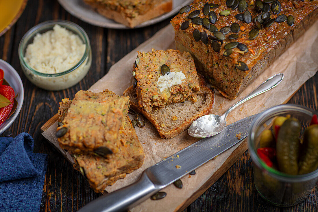 Linsen-Zucchini-Möhren-Pastete