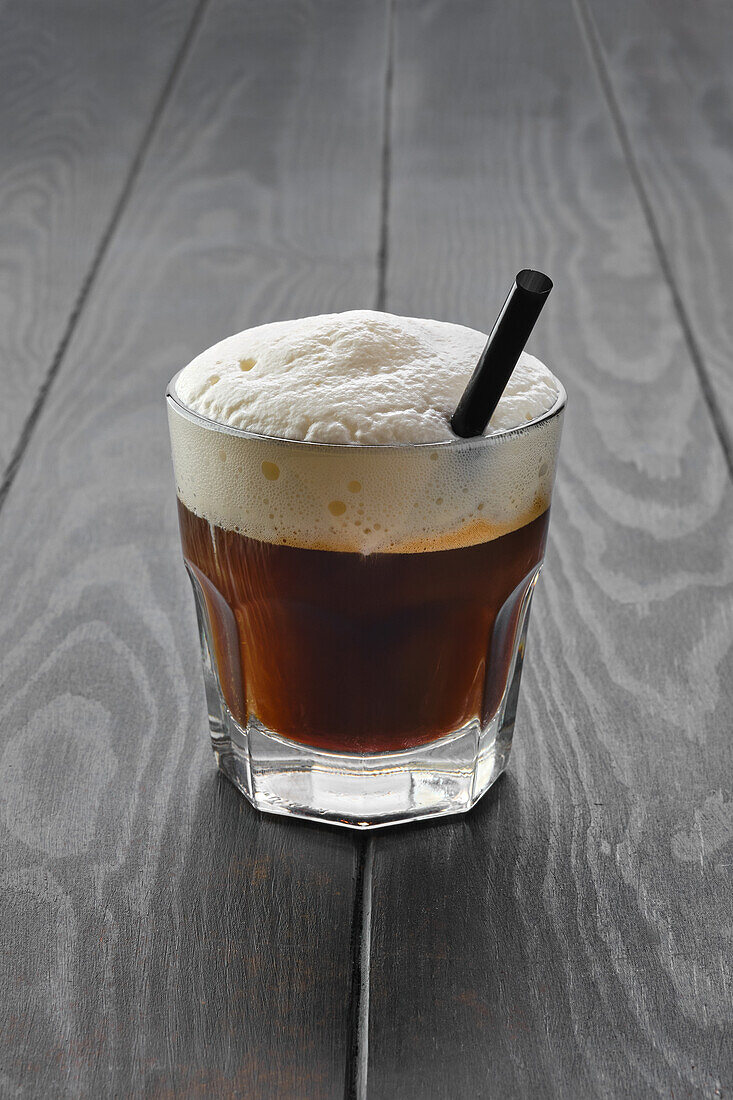 Espresso with vegetable foam