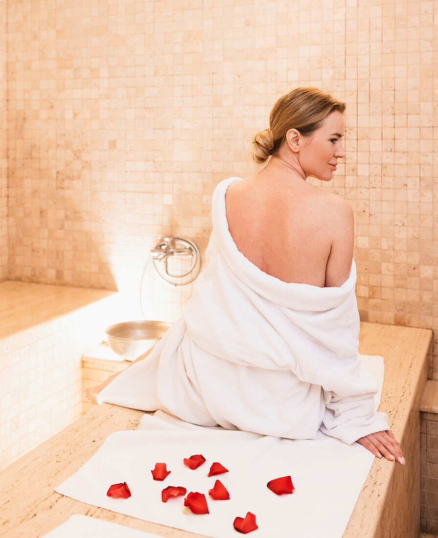 Woman in a hammam