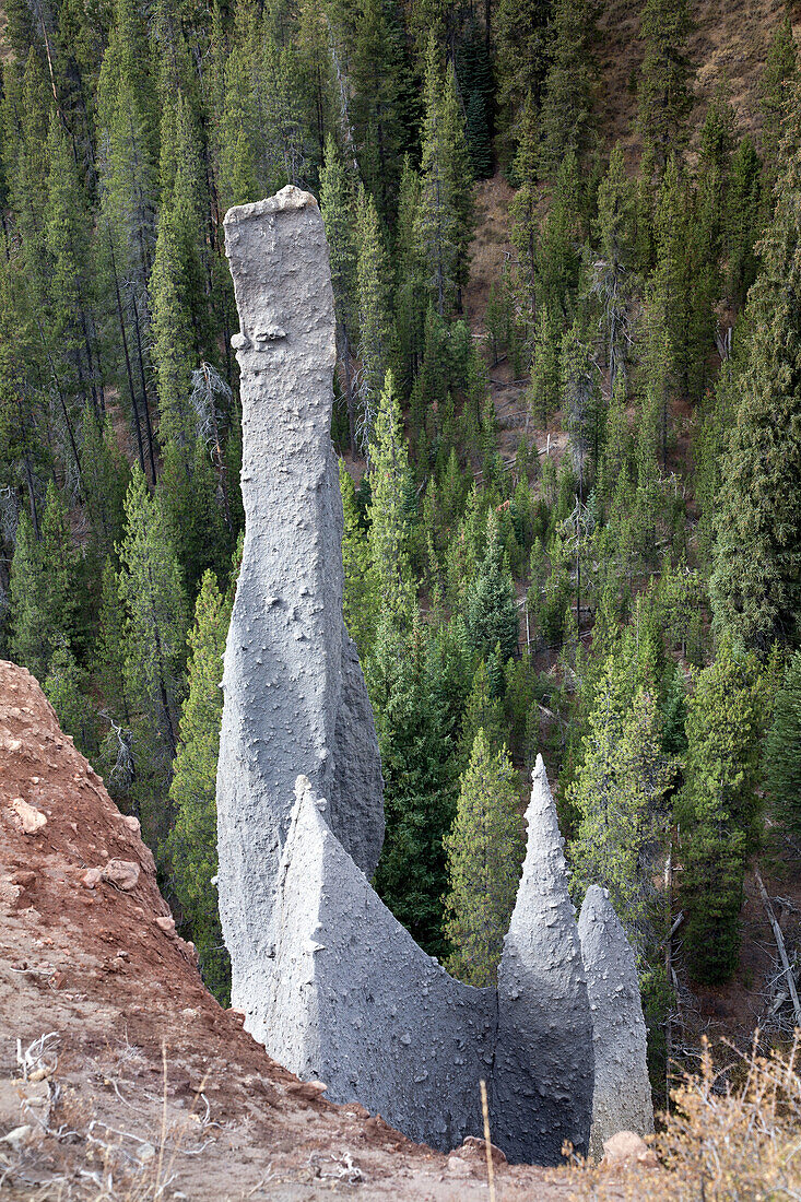 Pyroclastic flow, Pinnacles, Crater Lake National Park, Oregon, USA