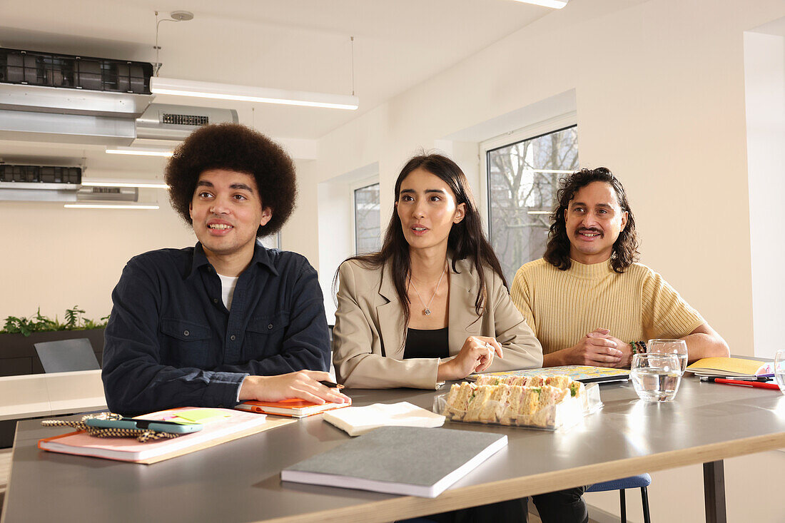 Creative team having meeting in modern office