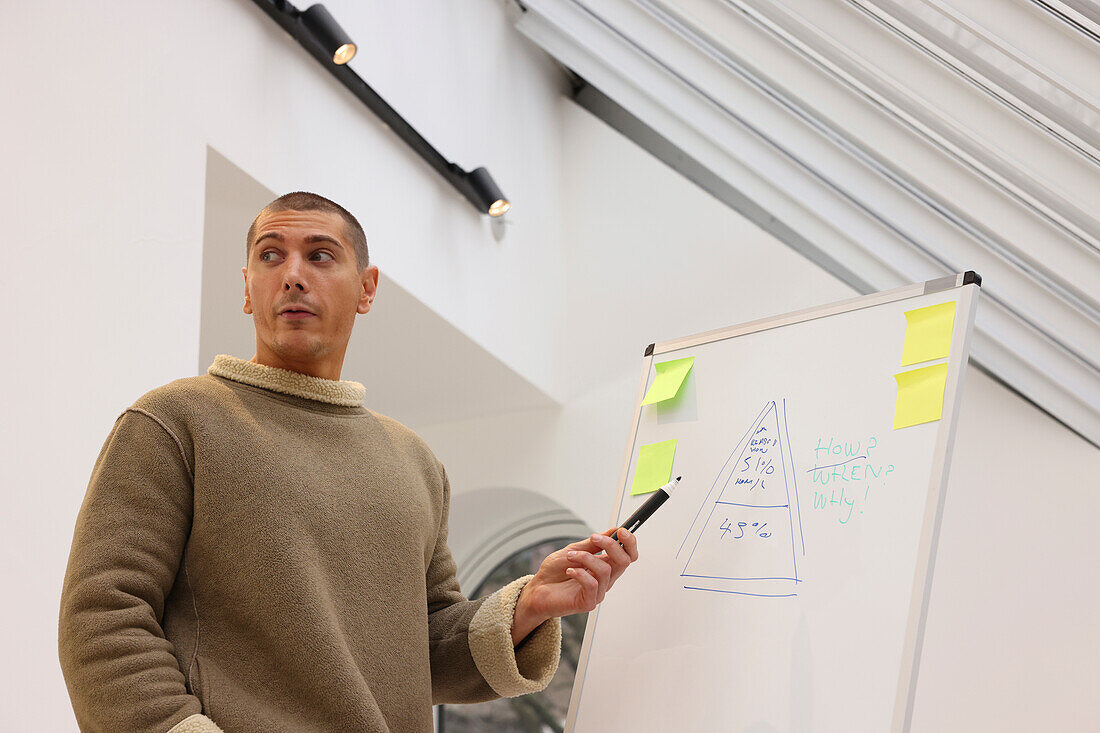 Man having presentation in office