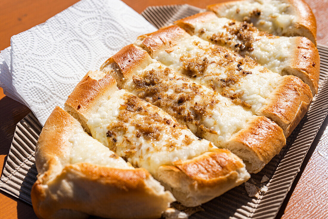 Traditional Adjarian chachapuri with cheese filling (Georgia)