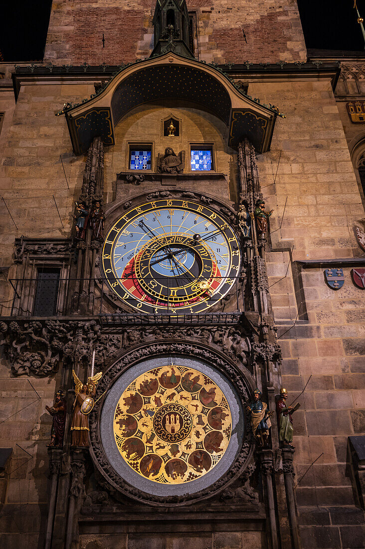 Astronomical Clock in Old Town Hall tower of Prague