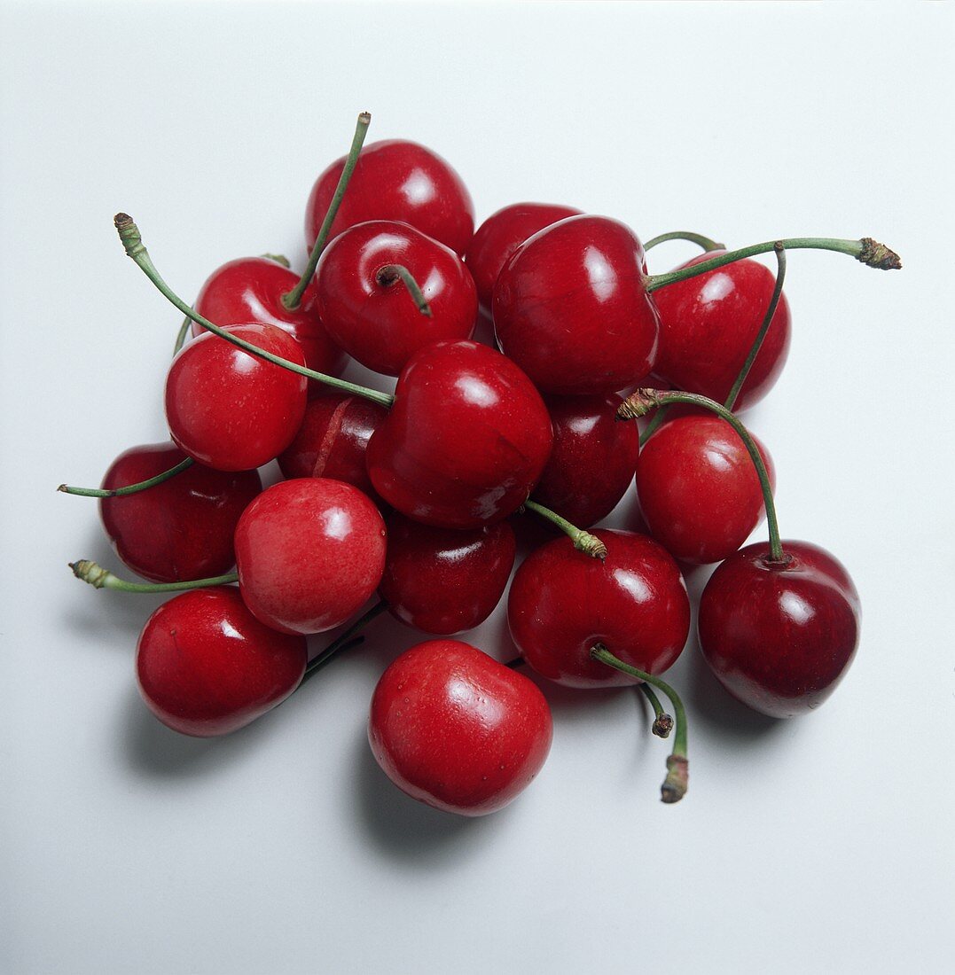 A Pile of Red Cherries