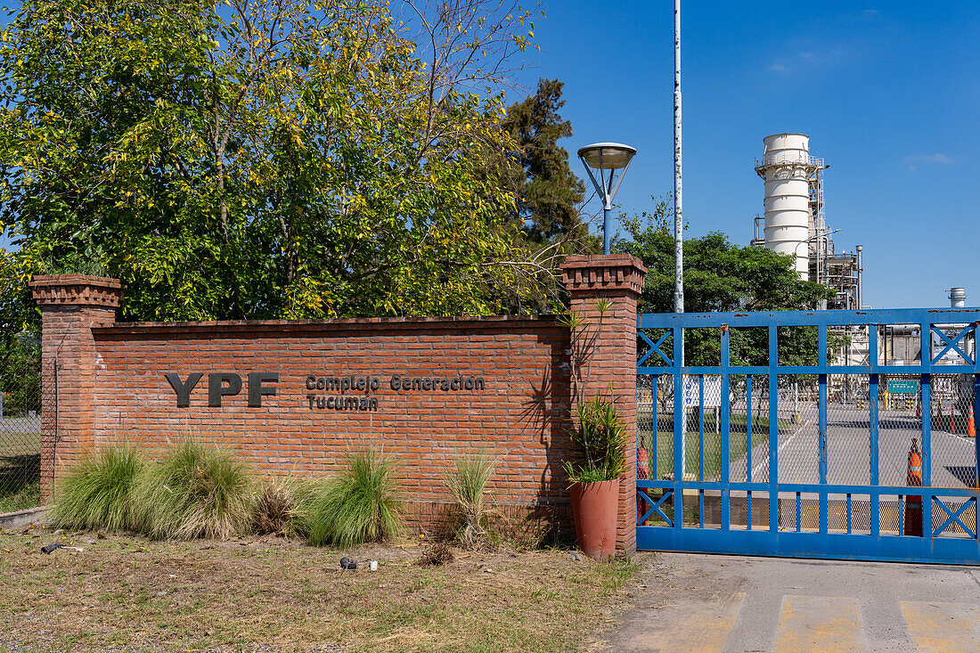 The YPF Luz combined-cycle thermal power electricity generating plant at El Bracho, near San Miguel de Tucumán, Argentina.