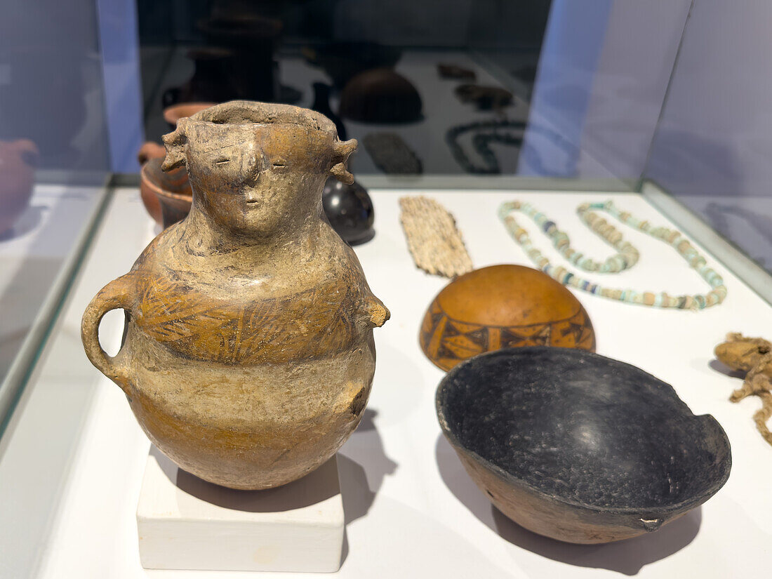 Pre-Hispanic pottery from the altiplano in Jujuy Province. Eduardo Casanova Archeology Museum, Tilcara, Argentina.