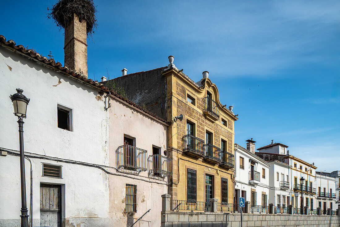 Traditional architecture of a 19th century house in Canaveral, Spain.