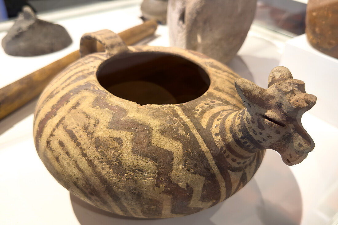 Pre-Hispanic ceramic pottery from northwest Argentina. Eduardo Casanova Archeology Museum, Tilcara, Argentina.