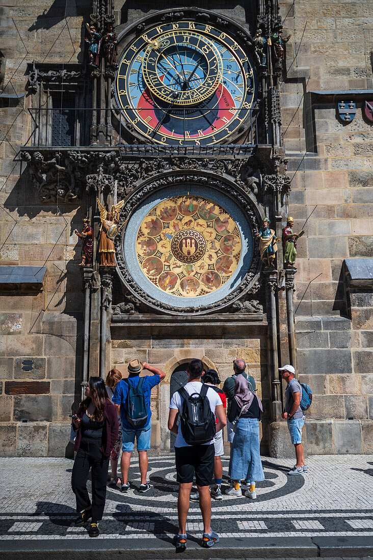 Astronomical Clock in Old Town Hall tower of Prague